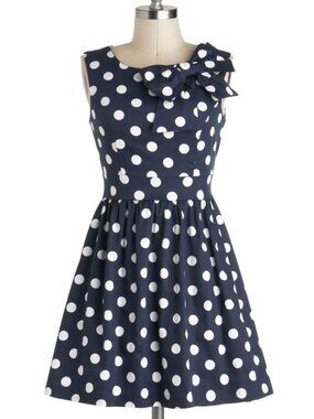 Vintage Modcloth Polka Dot Dress - New Condition